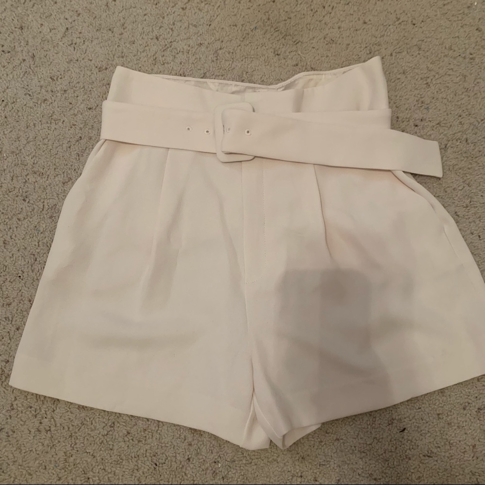 Cream long shorts by mango